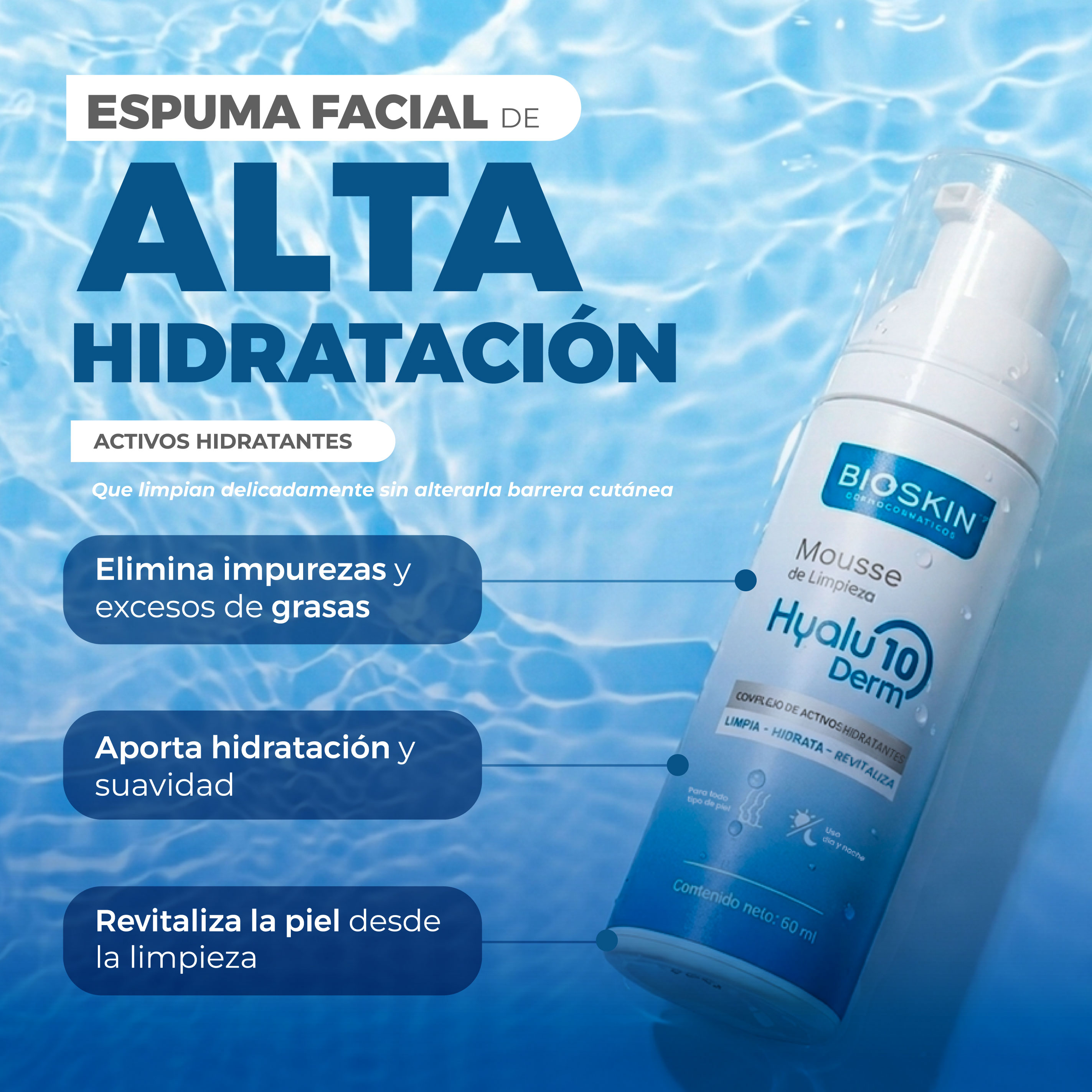 Mousse de limpieza Hyaluderm (60ml)